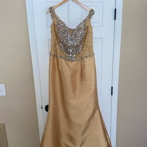 Exclusive Fancy Gold Jeweled Dress Gown